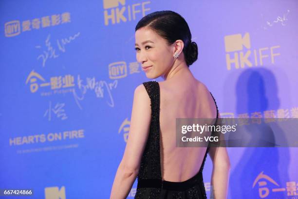 Actress Charmaine Sheh Sze-man attends the opening of the 41st Hong Kong International Film Festival at Hong Kong Cultural Centre on April 11, 2017...