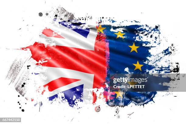 英國脫歐墨水溝旗 - brexit 幅插畫檔、美工圖案、卡通及圖標