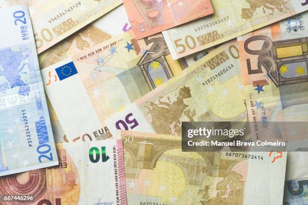 euro paper money - the euro 2016 stock pictures, royalty-free photos & images