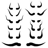 animal horns silhouettes