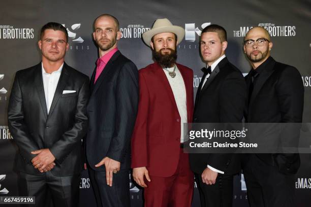 Michael Whelan, Brandon Sean Pearson, Matt Webb, Keith Sutliff, and Gregory Gordon attend the premiere of "The Mason Brothers" at the Egyptian...