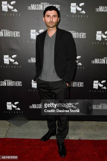 Actor Nazo Bravo the premiere of "The Mason Brothers" at the Egyptian Theatre on April 11, 2017 in Hollywood, California.