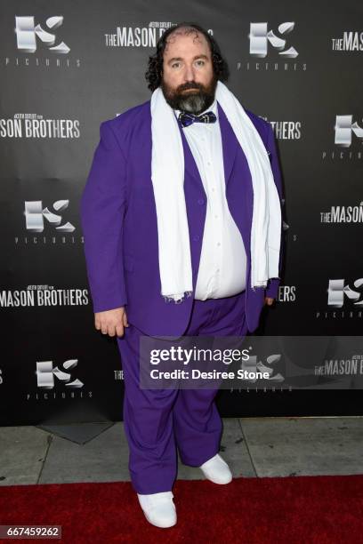 Actor Steve Bethers attends the premiere of "The Mason Brothers" at the Egyptian Theatre on April 11, 2017 in Hollywood, California.