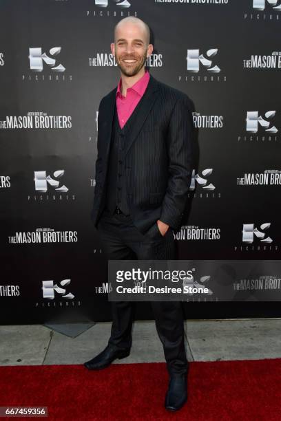 Actor Brandon Sean Pearson attends the premiere of "The Mason Brothers" at the Egyptian Theatre on April 11, 2017 in Hollywood, California.