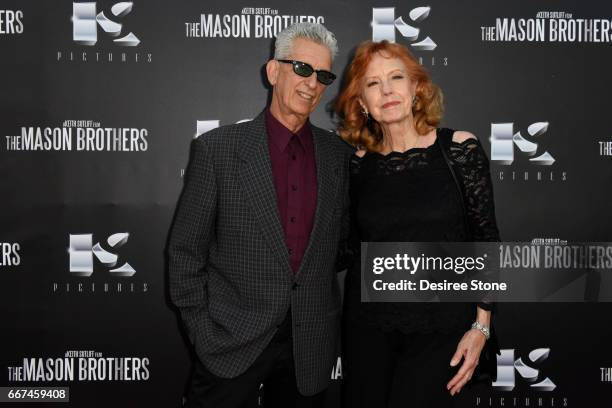 Robert Amico and Pamela Keith Ferguson attend the premiere of "The Mason Brothers" at the Egyptian Theatre on April 11, 2017 in Hollywood, California.