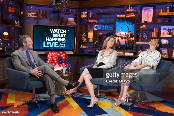 Pictured : Andy Cohen, Helen Hunt and Amanda Peet --