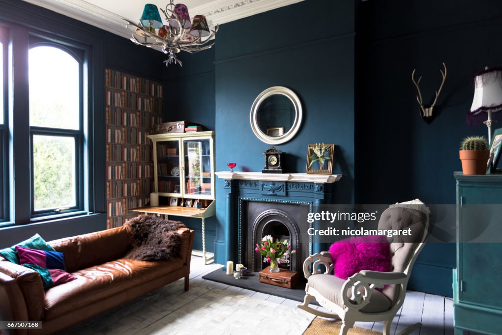 Fashionable vintage styled living room