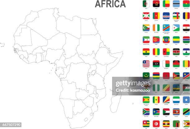 Africa Multicolored Map With Flags Against White Background High-Res Vector Graphic - Getty Images africa-multicolored-map-with-flags-against-white-background-high-res-vector-graphic-getty-images