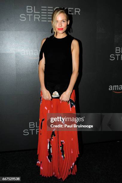 April 11: Sienna Miller attends Amazon Studios & Bleecker Street Host a Screening of "The Lost City of Z" at SAG-AFTRA on April 11, 2017 in New York...