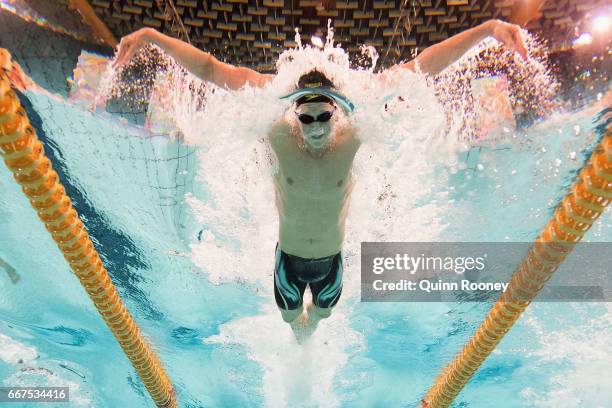 Clyde Lewis of Australia competes in the Men's 200m Individual Medley during the 2017 Australian Swimming Championships at the Sleeman Sports Complex...