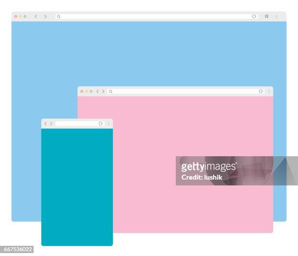 illustrazioni stock, clip art, cartoni animati e icone di tendenza di modello di windows del browser web - monitor