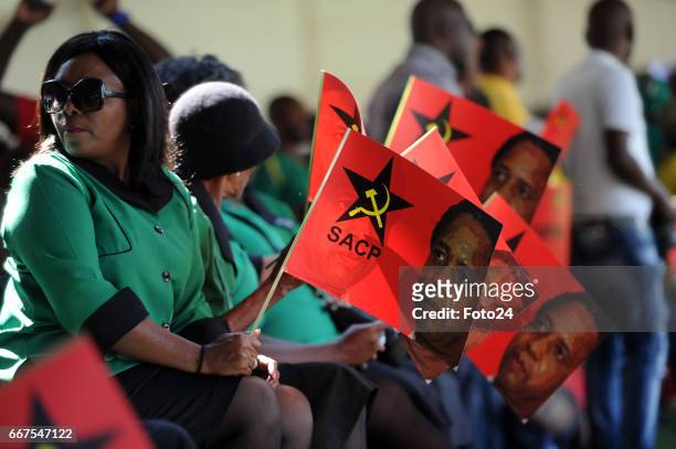 Attendees during the 24th commemoration and wreath-laying ceremony of SACP and ANC leader Chris Hani on April 10, 2017 in Boksburg, South Africa....