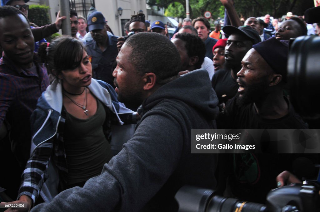 Clashes Outside Guptas Residence during Anti-Zuma Protests