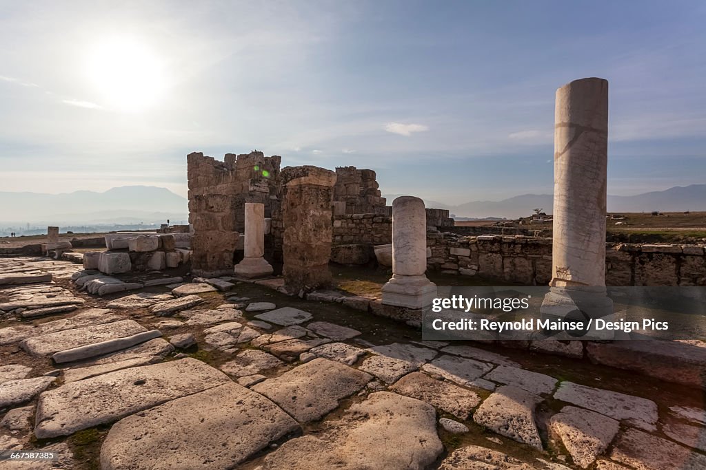 Ruins of ancient Laodicea, a prosperous Roman market town on the trade route from the east, famous for its woolen and cotton cloths, and an early centre of Christianity and one of the Seven Churches of Revelation