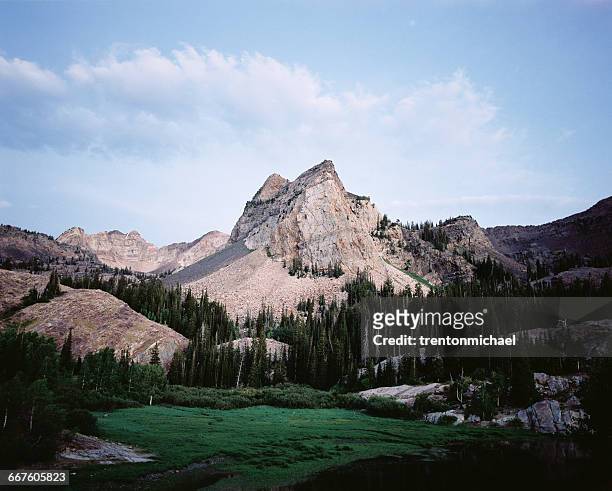 mountain peak, salt lake city, utah, america, usa - salt lake city stock pictures, royalty-free photos & images