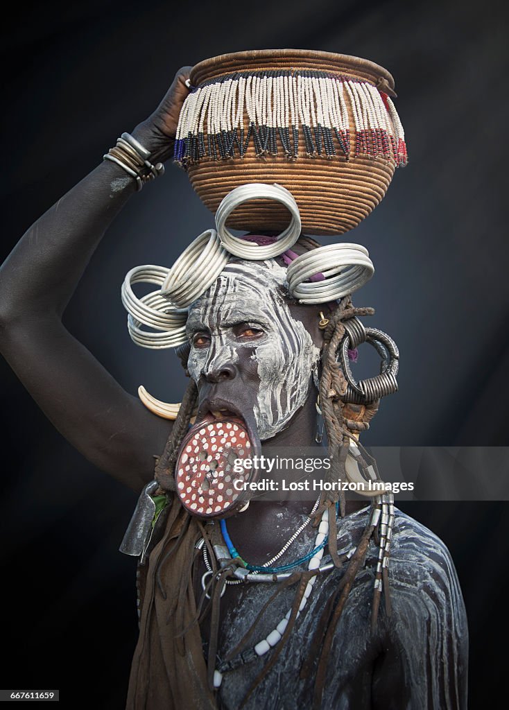 Woman of the Mursi Tribe, Omo Valley, Ethiopia