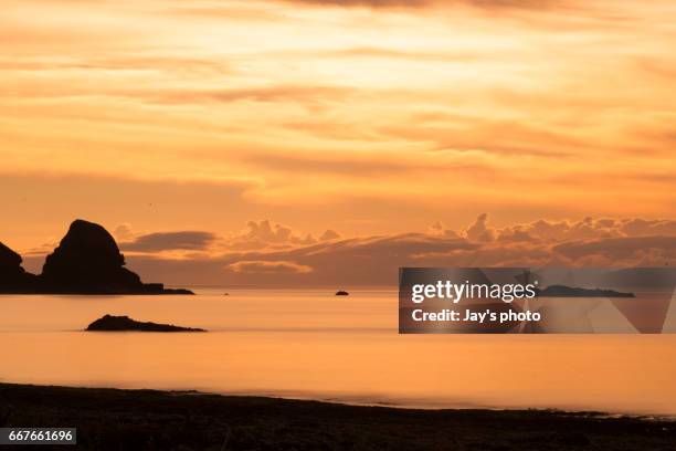 sunset in lanyu island,taiwan - lanyu taiwan stock pictures, royalty-free photos & images