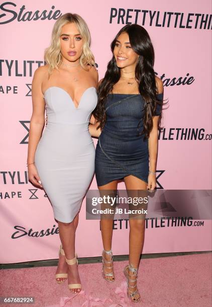 Anastasia Karanikolaou and Madison Beer attend the PrettyLittleThing Campaign launch for PLT SHAPE with brand Ambassador Anastasia Karanikolaou on...