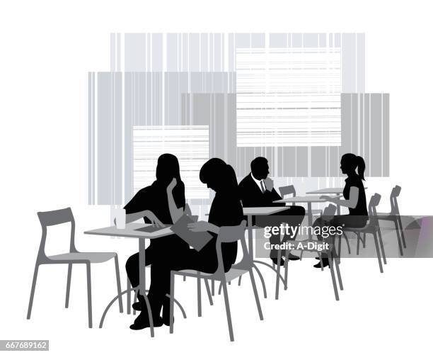 coffeeshop entspannen - kantine stock-grafiken, -clipart, -cartoons und -symbole