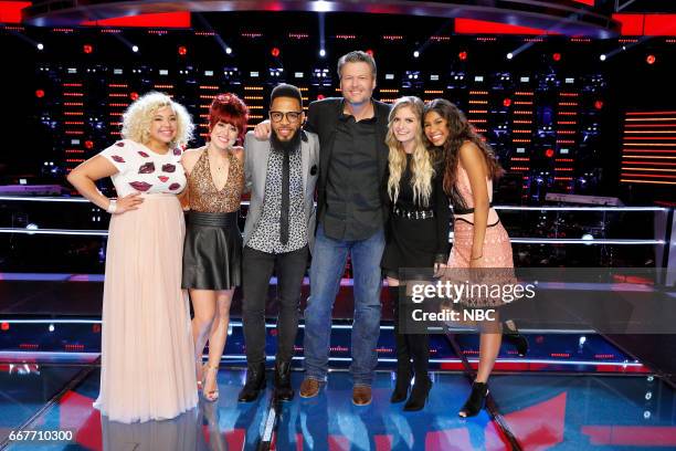 Knockout Rounds" -- Pictured: Aaliyah Rose, Casi Joy, TSoul, Blake Shelton, Lauren Duski, Aliyah Moulden --