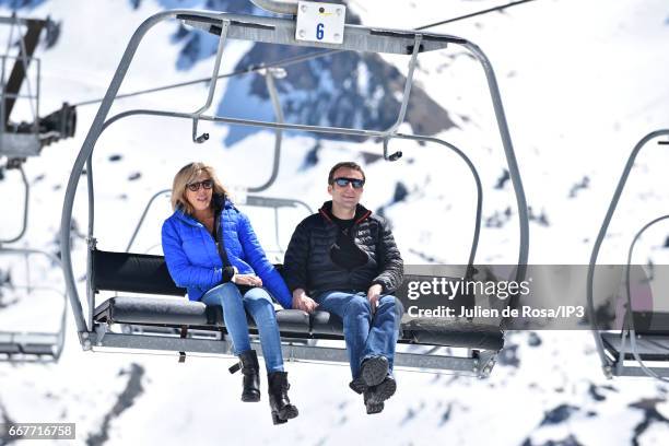 Founder and Leader of the political movement 'En Marche !' and candidate for the 2017 French Presidential Election Emmanuel Macron and his wife...