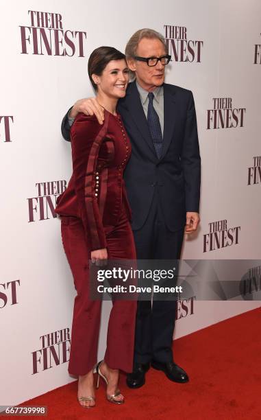 Gemma Arterton and Bill Nighy attend a special screening of "Their Finest" at the BFI Southbank on April 12, 2017 in London, England.