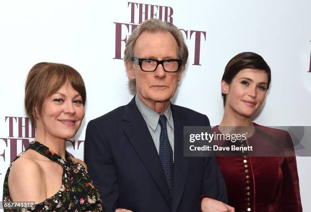 Helen McCrory, Bill Nighy and Gemma Arterton attend a special screening of "Their Finest" at the BFI Southbank on April 12, 2017 in London, England.