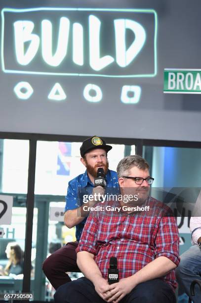 Henry Zebroski and Casper Kelly attend Build Series to discuss the series "Your Pretty Face is Going to Hell" at Build Studio on April 12, 2017 in...