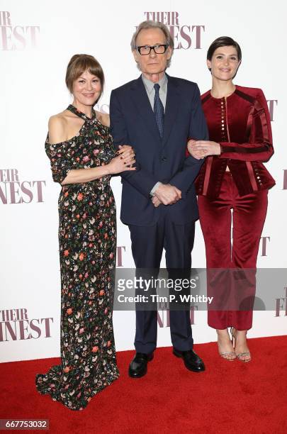 Helen McCrory, Bill Nighy and Gemma Arterton attend a special presentation screening of "Their Finest" at BFI Southbank on April 12, 2017 in London,...