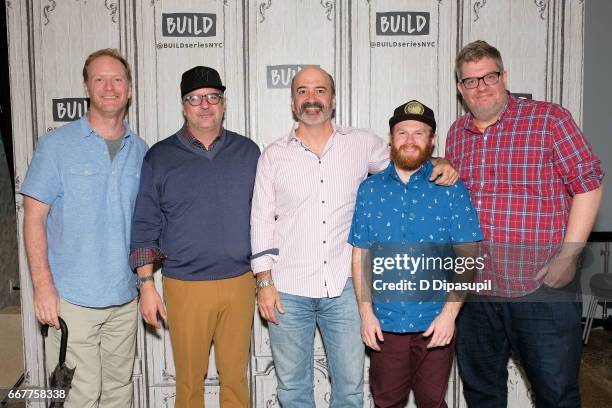 Dave Willis, Dana Snyder, Matt Servitto, Henry Zebrowski, and Casper Kelly attend the Build Series to discuss "Your Pretty Face is Going to Hell" at...