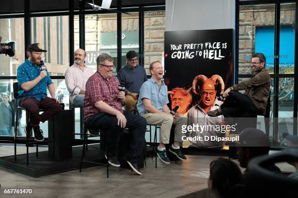 Henry Zebrowski, Matt Servitto, Casper Kelly, Dana Snyder, and Dave Willis attend the Build Series to discuss "Your Pretty Face is Going to Hell" at...