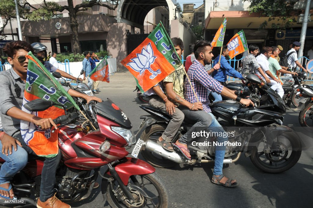 Inda Rulling Political Party BJP rally in Kolkata