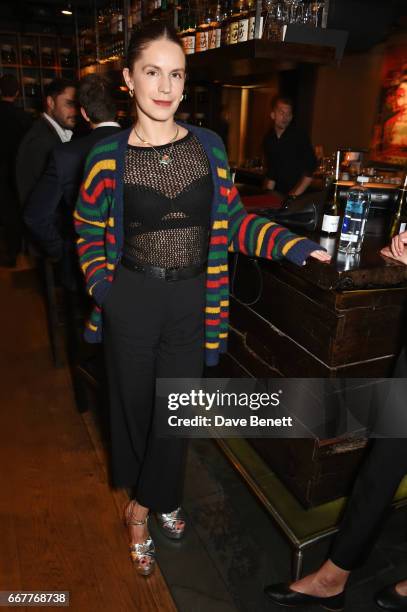 Eugenie Niarchos attends Prabal Gurung and Caroline Issa's dinner at Shochu Lounge at ROKA to celebrate the arrival of Spring 2017 at Selfridges with...