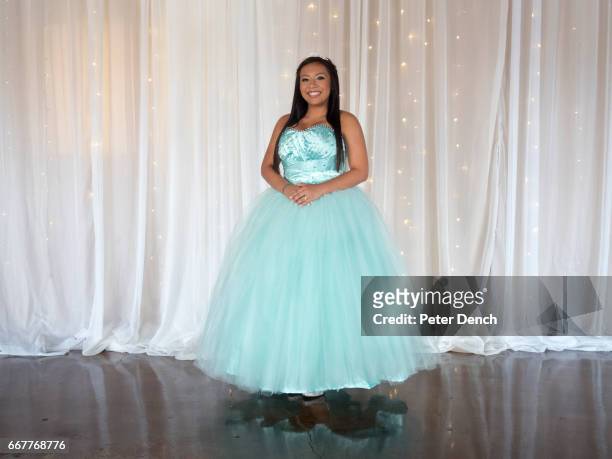 Karina Ramirez dressed for her Quinceañera hosted at 2616 Commerce Street in the Deep Ellum area of east Dallas. Quinceañera is the celebration of a...