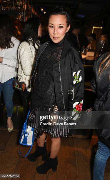 Jeannie Lee attends Prabal Gurung and Caroline Issa's dinner at Shochu Lounge at ROKA to celebrate the arrival of Spring 2017 at Selfridges with...