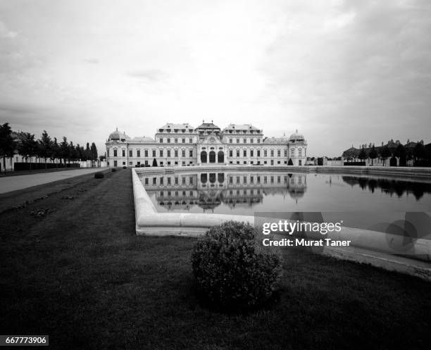 belvedere palace - belvedere palace vienna imagens e fotografias de stock