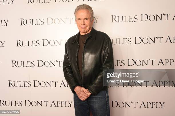 Actor Warren Beatty attends the "Rules Don't Apply" screening and Q&A at Picturehouse Central on April 12, 2017 in London, United Kingdom.