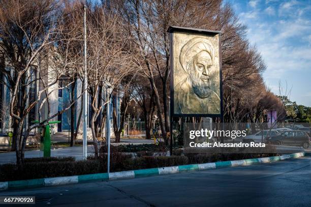 An effige of Ayatollah Khomeini, who was the founder of the Iranian theocracy, in Isfahan. Iran will have a turn of Parliamentary elections on the...