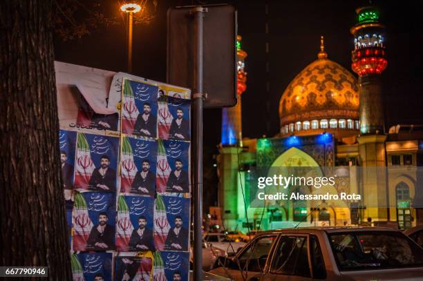 Political leaflet in Tehran. Iran will have a turn of Parliamentary elections on the 26th of February 2016 to elect members of the Islamic...