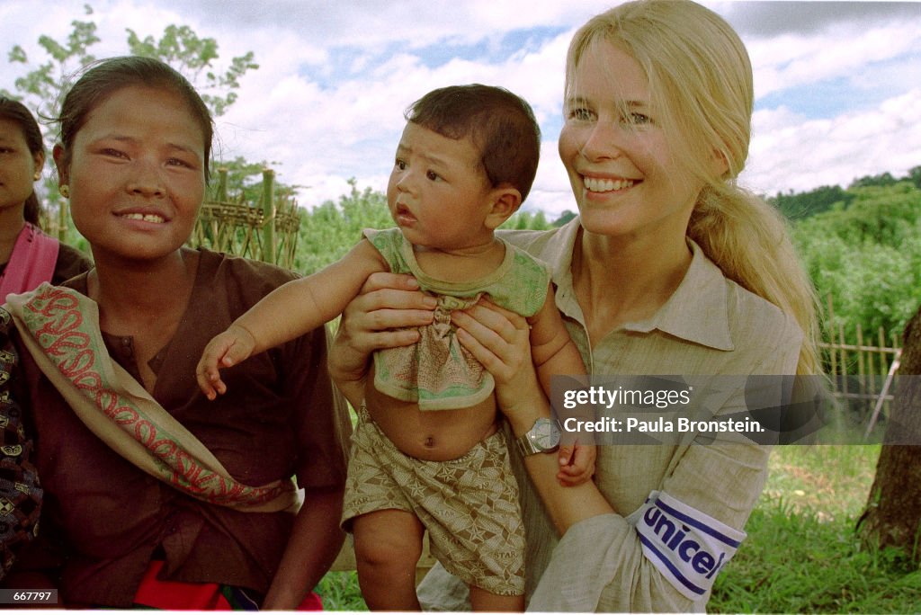 Claudia Schiffer in Bangladesh for UNICEF