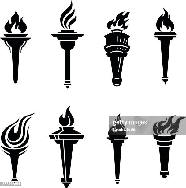 torch - olympics stock illustrations