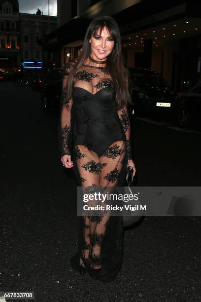 Lizzy Cundy attends James Ingham's Jog-On to Cancer part 5 at Kensington Roof Gardens on April 12, 2017 in London, England.