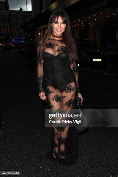 Lizzy Cundy attends James Ingham's Jog-On to Cancer part 5 at Kensington Roof Gardens on April 12, 2017 in London, England.