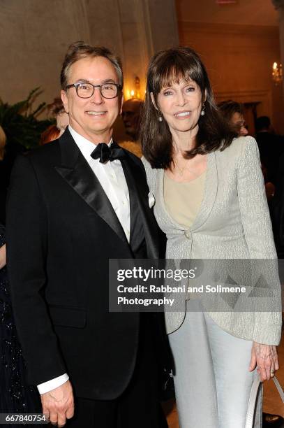 Barbara Feldon and guest attends the Orchestra Of St. Luke's 2017 Gift Of Music Gala at The Plaza Hotel on April 12, 2017 in New York City.