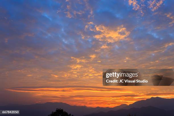 sunrise of alishan national scenic area, chiayi, taiwan - chiayi stock pictures, royalty-free photos & images