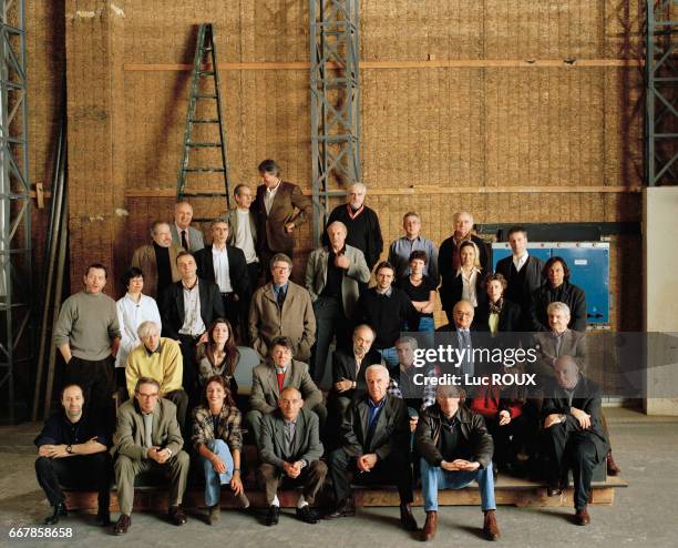 Photographs of French film directors and screenwriters were taken at the film studios of Boulogne on two different occations. Present for the second...