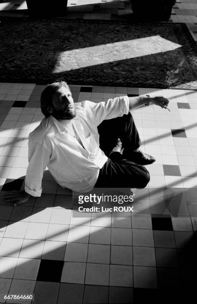 French actor Gerard Depardieu during the filming of the Bruno Nuytten movie Camille Claudel, in which he played the role of French sculptor Auguste...