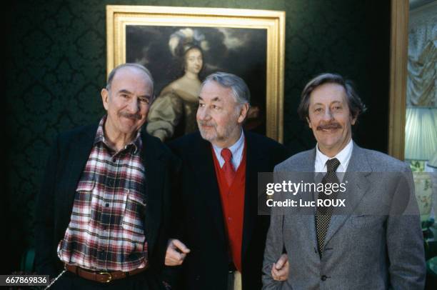 French actors Jean-Pierre Marielle, Philippe Noiret, and Jean Rochefort.