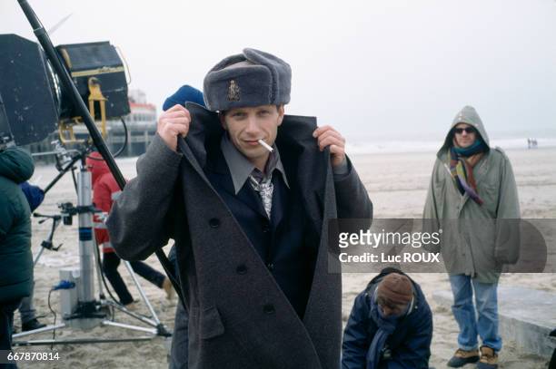 French actor Charles Berling on the set of the film Love, etc., directed by Marion Vernoux.