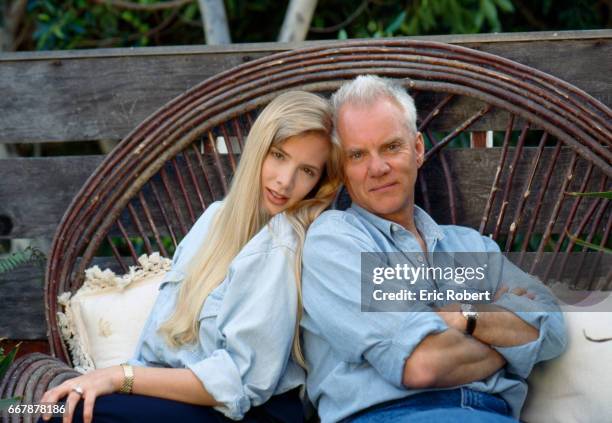 Malcolm McDowell and Girlfriend Kelley Kuhr at Home